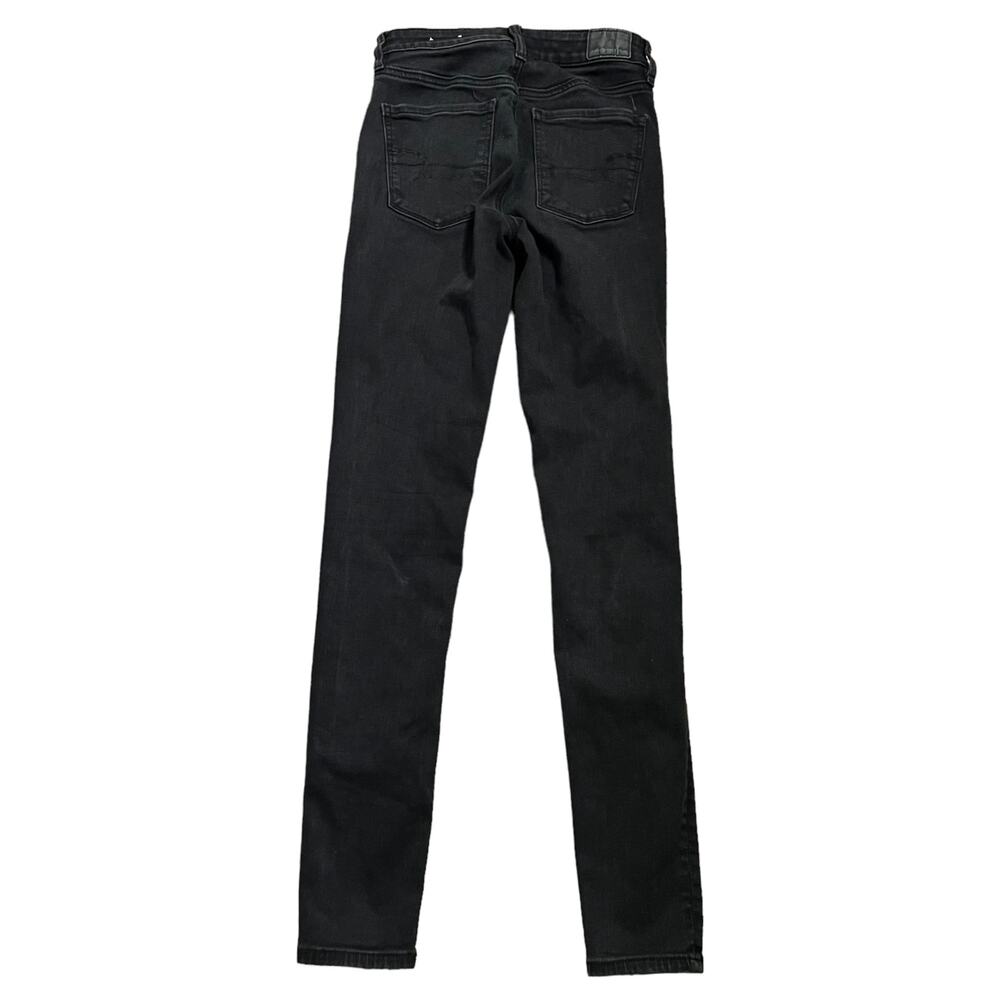 American Eagle Next Level Stretch High Rise Jegging 4 Long Women’s Black 1439 - Picture 3 of 7